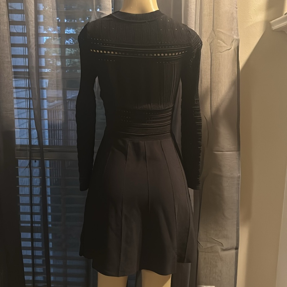 Zara Women's Black Crochet Open Knit Long Sleeve size S - Picture 9 of 12